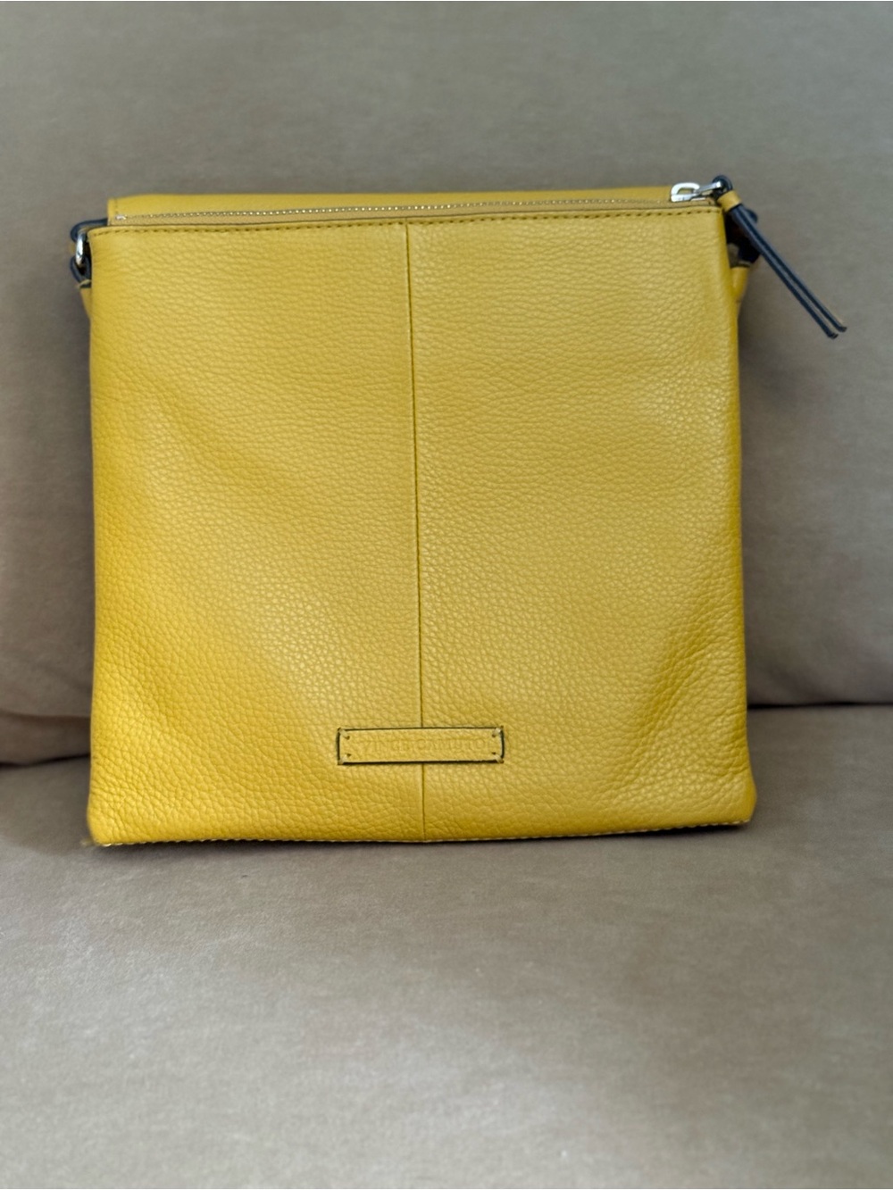 Vince Camuto Yellow Leather Crossbody Bag